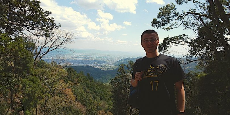 Alex with Kyoto behind