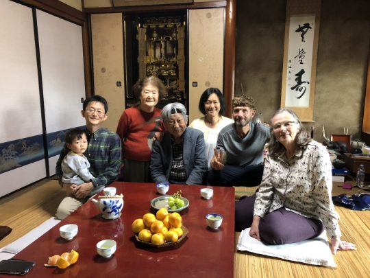 Joy Hendry with the Kumagai Family