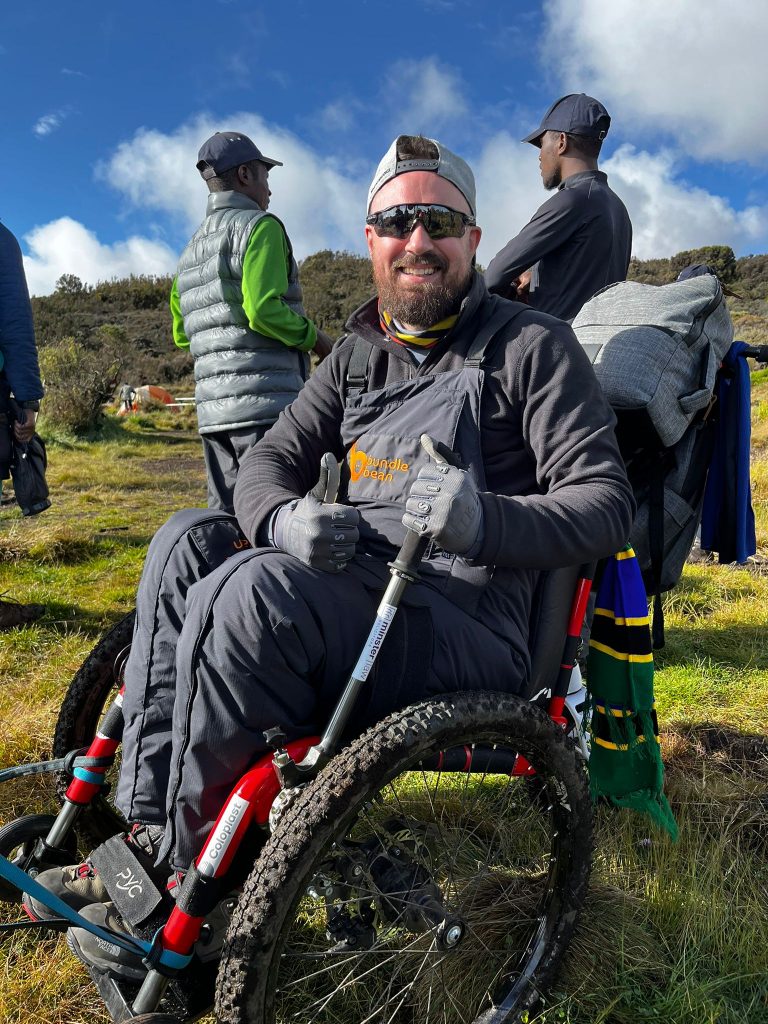 Day 3 Martin celebrating his sponsors